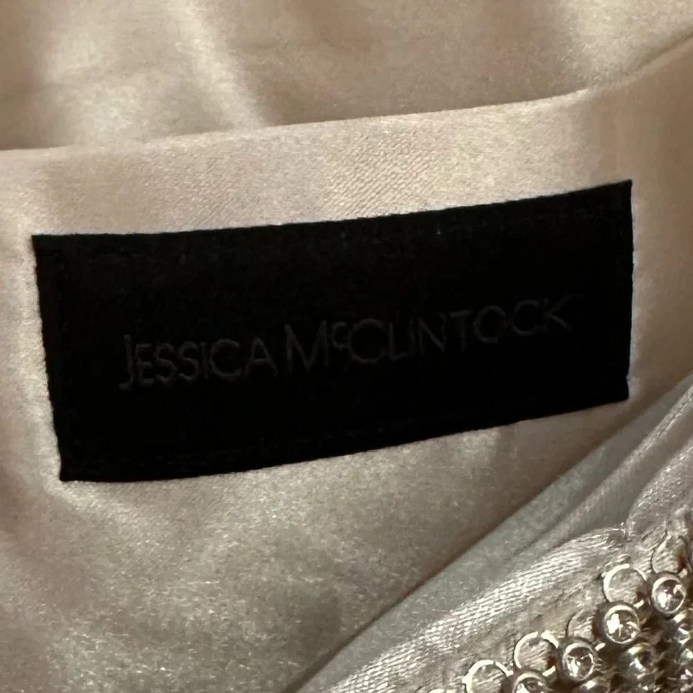 Jessica McClintock Gold Isa Crystal Clutch Bag 51699